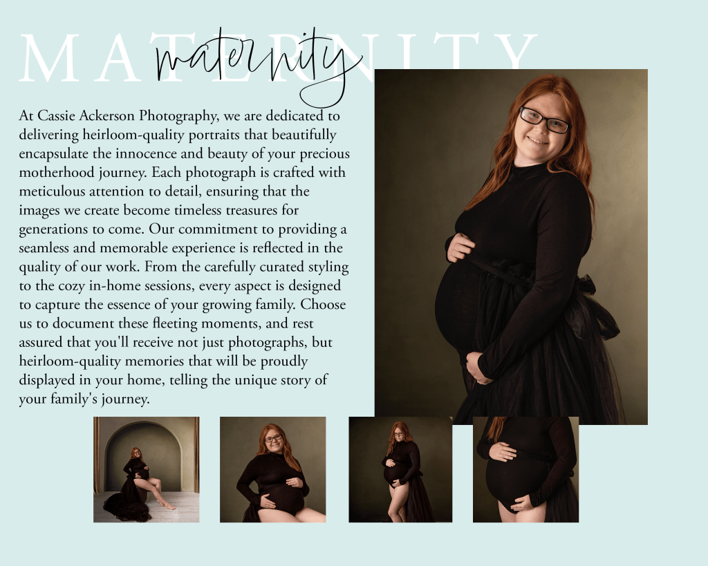 Southern Maryland Maternity Photography: At Cassie Ackerson Photography, we are dedicated to delivering heirloom-quality portraits that beautifully encapsulate the innocence and beauty of your motherhood journey.  Each photograph is crafted with meticulous attention to detail, ensuring that the images we create become timeless treasures for generations to come.  Our commitment to providing a seamless and memorable experience is reflected in the quality of our work.  From the carefully curated styling to the cozy in-home sessions, every aspect is designed to capture the essence of your growing family.  Choose us to document these fleeting moments, and rest assured that you'll receive not only just photographs, but heirloom quality memories that will be proudly displayed in your home, telling the unique story of your family's journey.